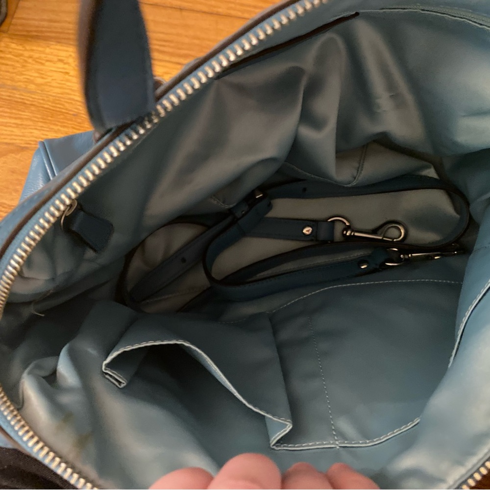 Blue Leather Coach Handbag - Picture 4 of 4